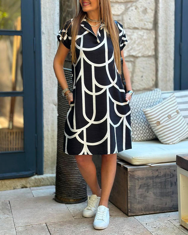 Valencia | Midi Dress with Short Sleeves