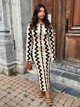 Priya I Long-Sleeve Knit Maxi Dress