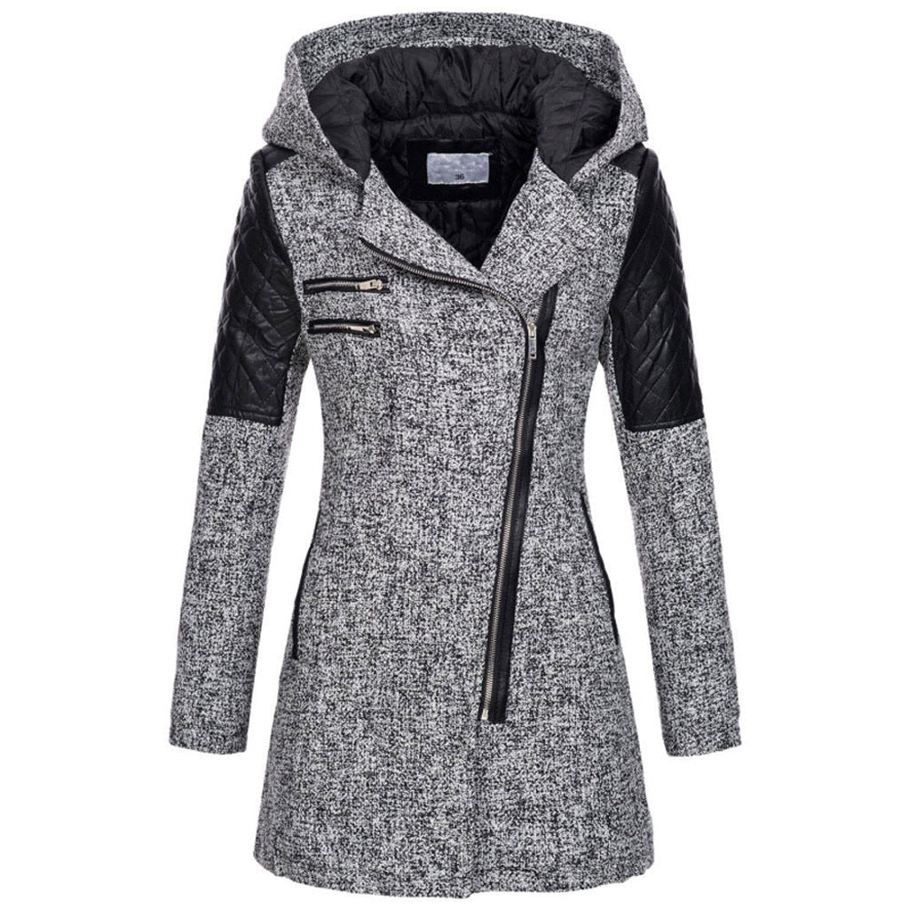 Willow | Elegant Coat with Quilted Sleeves