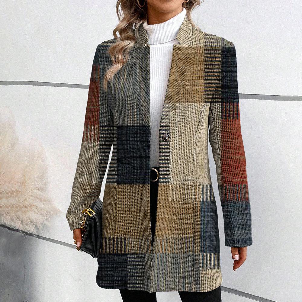 Isla | Elegant Patterned Blazer Coat