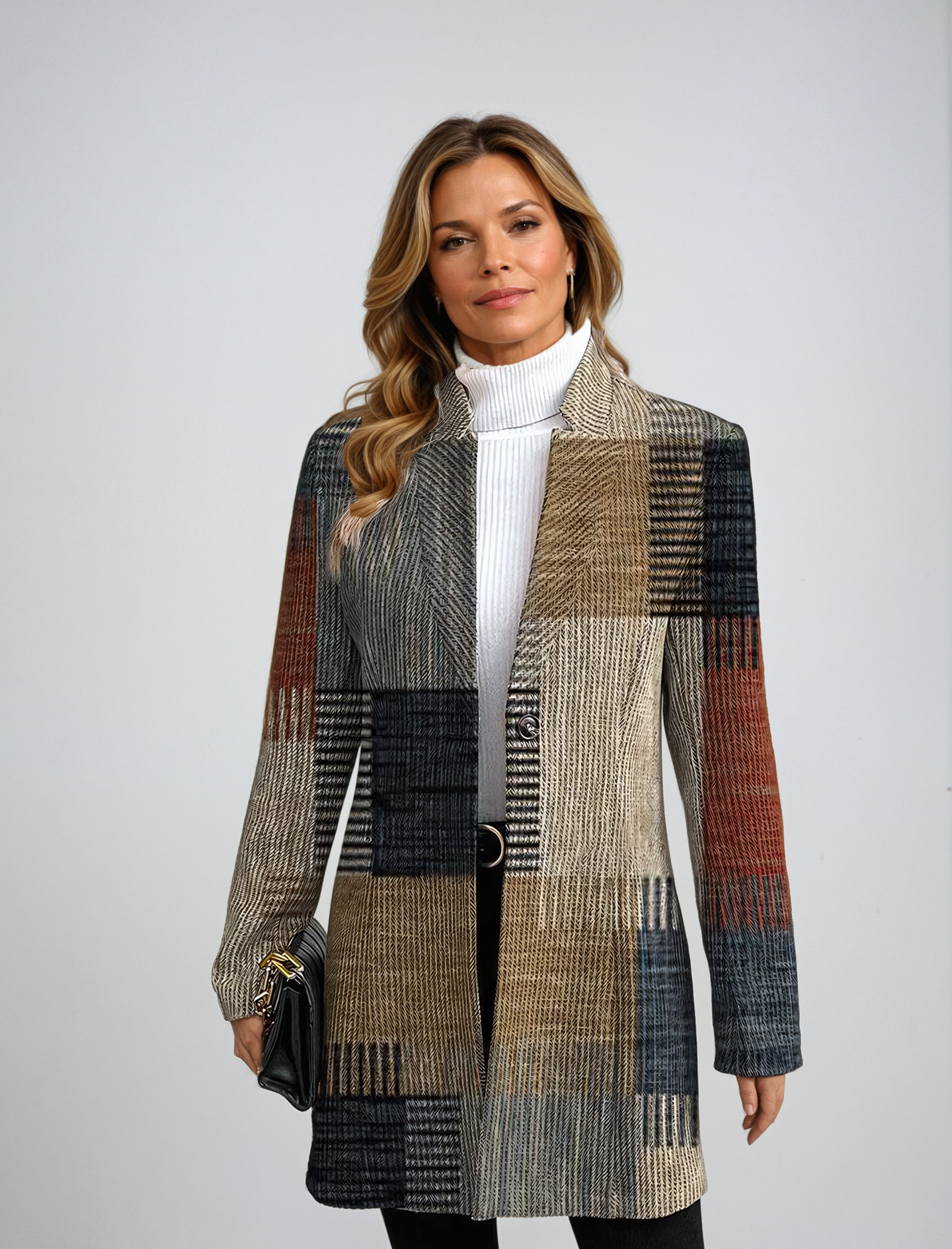 Isla | Elegant Patterned Blazer Coat